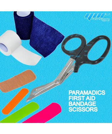 YNR Paramedic Vet EMT EMS Trauma Shears - 7.5 Black Utility Bandage Scissors for Nurses, Fire Rescue & First Aid - CE Certified - Buy Online on GoSupps.com
