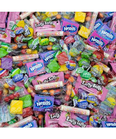 SWEET and AWESOME CANDY MIX - Candy Assortment Includes Sweetarts, Now and Later, Chewy Lemonhead, Super Bubble Apple, Trolli Sour Brite Crawlers, Jelly Bird Eggs - 2 Pounds Bulk Candy Individually Wrapped Brachs Party Mix