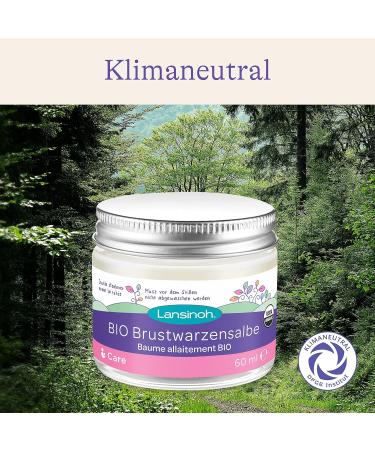 Lansinoh ORGANIC Nipple Ointment 60ml - Natural Care for Sensitive Nipples & Dry Skin - Climate Neutral - Buy Online on GoSupps.com