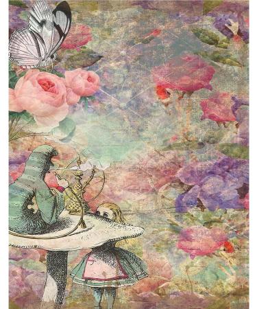 Mulberry Rice Paper 8x10.5 Inch 30gsm - Alice Theme, 6 Printed Images for Decoupage Crafts & Mixed Media - Buy Online on GoSupps.com