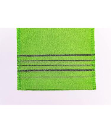 JSA Korean Exfoliating Mitt 4pcs Pack - Genuine Body Scrub Bath Mitten for Removing Dead Skin - Green Color - Buy Online on GoSupps.com