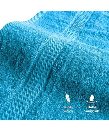 Class Home Collection Terry Towels - 50x100 cm Pack of 4 | 100% Cotton Turquoise - Premium Quality for Home Use - Buy Online on GoSupps.com