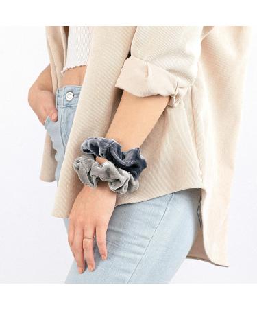Designer Velvet Scrunchies - 6 Pack Neutral Colors | VSCO Hair Accessories - Buy Online on GoSupps.com