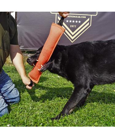 Dingo Gear Cotton Nylon Bite Sausage for Dog Training - 45x8 cm Dual Handles Red | IGP IPO Obedience & Protection Sport - Buy Online on GoSupps.com