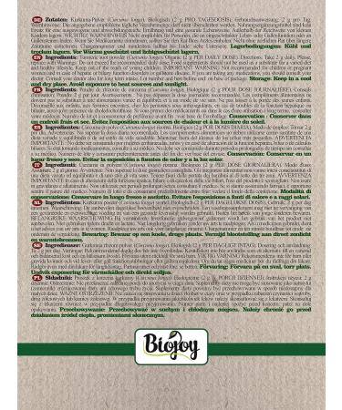 Buy Biojoy ORGANIC Turmeric Powder 250g - Premium Ground Curcuma Longa for Health & Wellness - Buy Online on GoSupps.com