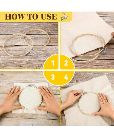 Aoibrloy 5 Inch Embroidery Hoops - 12 Piece Bulk Round Cross Stitch Hoop Rings for Sewing and Decoration - Buy Online on GoSupps.com