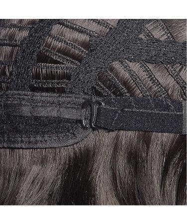 RENERSHOW Short Grey Pixie Cut Wig for Women | Layered Synthetic Hair Mixed Gray with White Bangs | Natural Wavy Old Lady Wig - Buy Online on GoSupps.com