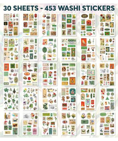 FAYWARE Washi Vintage Stickers and Papers - Botanical Ephemera for Scrapbooking and Journaling | 453 Stickers, 20 Papers | Forest Dreams - Buy Online on GoSupps.com