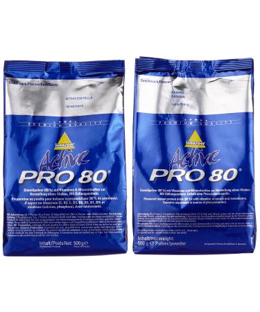 Inkospor Active Proteinshake Pro 80 bags 2-pack (2 x 500 g) Banana/Stracciatella 1-pack (1 x 1 kg)