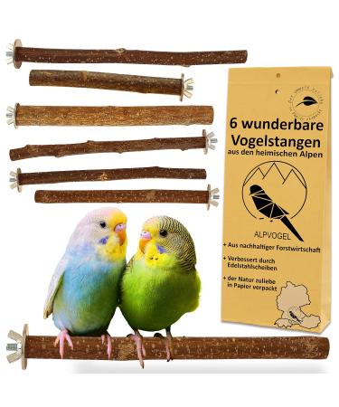 6 Natur Beckbagen: For budgie canaries nymphensittich ... improved: stainless steel slices & plastic -free packed!The original: grown cut by hand in the home Alps!default