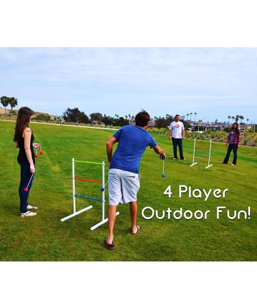 GoSports Premium Metal Ladder Toss Game Set - White | Fun Outdoor Game for All Ages - Buy Online on GoSupps.com