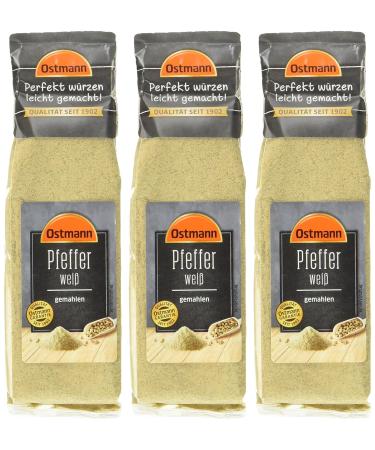 Ostmann White Pepper Ground - 3 Pack (180g) | Premium Spices for International Shipping - Buy Online on GoSupps.com