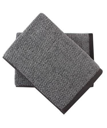 Everplush Diamond Jacquard Bath Towel Set, 2 Pack, Gray Grey (Pack of 2) Bath Towels (30 x 56 in)