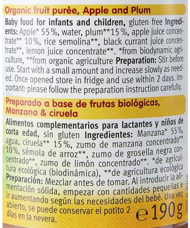  Holle Holle Apple and Plum + 6 months 190g 500g - Buy Online on GoSupps.com