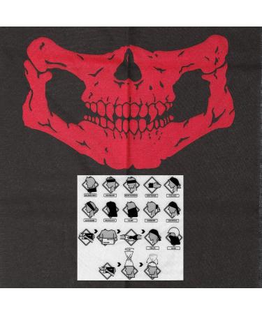 Buy Mumbi 30437 Skull Red Mouth Nose Protection Cover | Premium Quality Face Mask for International Shipping - Buy Online on GoSupps.com