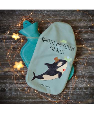 Mr. & Mrs. Panda Orca Cylinder Heat Bottle - Marine Animal Gift Warming Pillow Blue Hot Water Bottle for Celebrations & Vacations - Buy Online on GoSupps.com