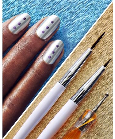 Sally Hansen Nail Salon Pro Tool Kit - 0.32 Oz Nail Art Tools for Easy DIY Manicures - Detailer Brush, Striping Brush, Marbling, Dotting Tool, Stencil - Buy Online on GoSupps.com