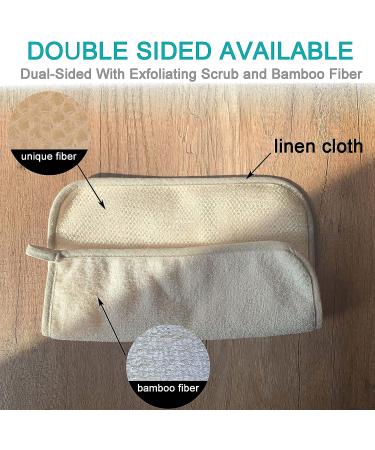 3 pcs XL Soft Weave & Bamboo Fiber Exfoliating Wash Cloths - Dual-Sided Scrub for Face and Body - Spa Shower Essential - Buy Online on GoSupps.com