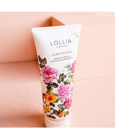 LOLLIA Always in Rose Shower Gel - Nourishing Body Wash with Shea Butter & Aloe - 8 fl oz - Buy Online on GoSupps.com