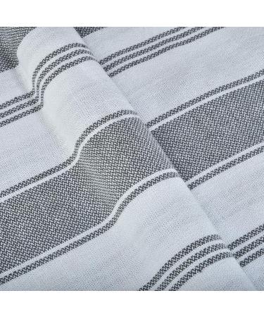 GLAMBURG 100% Cotton Peshtemal Turkish Beach Towel Set - Oversized 36x71, Soft & Absorbent - Charcoal Grey, 6 Pack - Buy Online on GoSupps.com