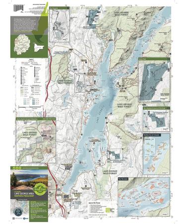 Lake George Boating & Trails Map | Adirondack Lake Hiking Map - Lake George  Paradox Lake  Schroon Lake  Brant Lake and Pharaoh Lake Wilderness Area | Durable  Waterproof & Tear Resistant - Buy Online on GoSupps.com