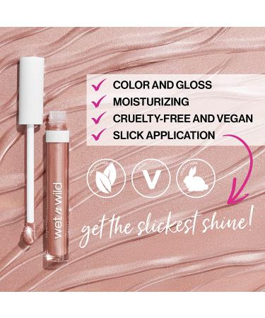 Wet n Wild Mega Slicks Lip Gloss - Long Lasting, High Shine, Hyaluronic Acid - Crystal Clear - Buy Online on GoSupps.com