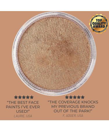 Blue Squid PRO Metallic Antique Gold Face Paint - 30gm - Water Activated Face & Body Makeup for Adults & Kids - Halloween SFX - Buy Online on GoSupps.com