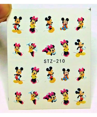 Mix Yellow Dress Minnie Mouse Nail Decal Baby Minnie Mickey Mouse Water transfer Disney Nail Art 2018 - Buy Online on GoSupps.com