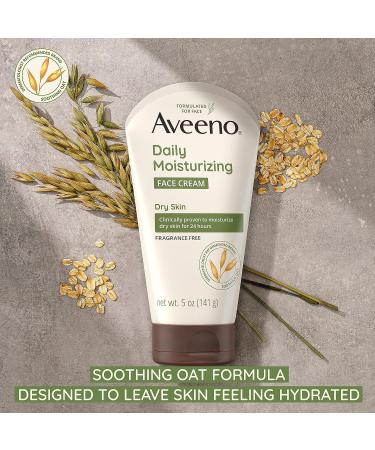 Aveeno Daily Moisturizing Prebiotic Oat Face Cream - 24H Moisture for Dry Skin, 5 oz - Buy Online on GoSupps.com