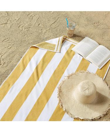 Great Bay Home Large Beach Towel Set of 4 - Soft Cabana Striped 100% Cotton Towels - Lightweight & Quick Dry - 30 x 60 Inches - Multicolor Pack - Buy Online on GoSupps.com