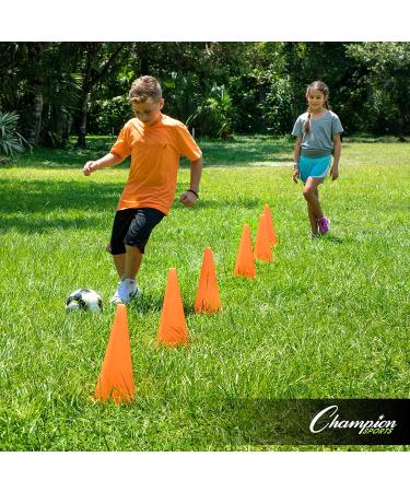 Champion Sports Office TC9SET Field Marker Cone  Red/Orange/Yellow/Green/Blue/Purple  9 US - Buy Online on GoSupps.com