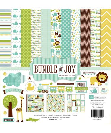 Echo Park Paper BJB46016 Bundle of Joy Boy Collection Scrapbooking Kit