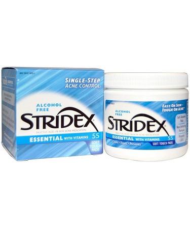 Stridex Single-Step Acne Control Alcohol Free 55 Soft Touch Pads 4.21 In Each