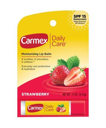 Carmex Daily Care Moisturizing Lip Balm Strawberry SPF 15 .15 oz (4.25 g)