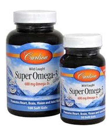 Carlson Labs Wild Caught Super Omega-3 Gems 600 mg 100 + 30 Soft Gels