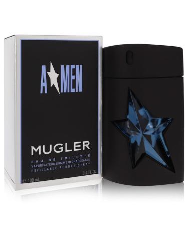 Angel by Thierry Mugler Eau De Toilette Spray Refillable (Rubber) 3.4 oz for Men