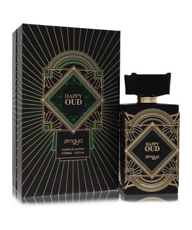 Afnan Zimaya Happy Oud by Afnan Extrait De Parfum Spray (Unisex) 3.4 oz for Men