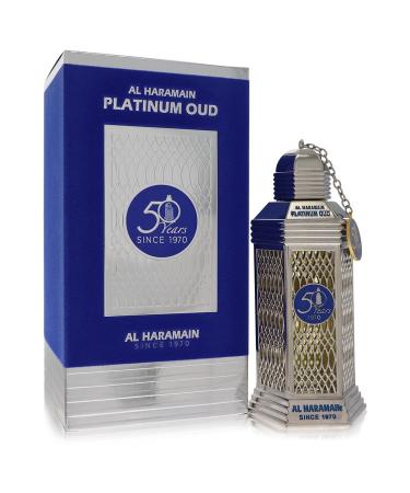 Al Haramain 50 Years Platinum Oud by Al Haramain Eau De Parfum Spray (Unisex) 3.3 oz for Women