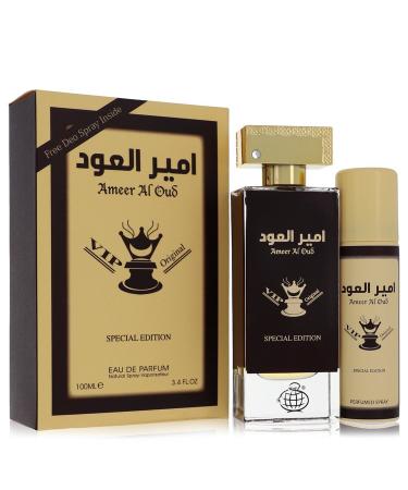Ameer Al Oud Vip Original Special Edition by Fragrance World 3.4 oz Eau De Parfum Spray + 1.7 oz Deodorant Spray 3.4 oz for Men