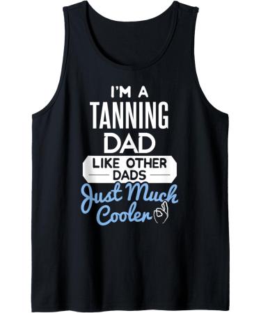 Cool Fathers Day Design Tanning Dad Tank Top