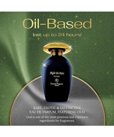 L'Orientale Fragrances Night De Paris Ocean 100ml / 3.3oz - Oil-Based Perfumes for Women & Men Unisex Aromatic Aquatic Eau de Parfum w/Bergamot - Long-Lasting Up to 24 Hours Ideal for All Seasons - Buy Online on GoSupps.com