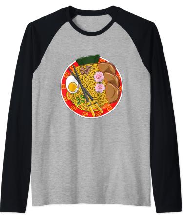Anime Japanese Ramen Noodle Foodie Raglan Baseball Tee - Buy Online on GoSupps.com