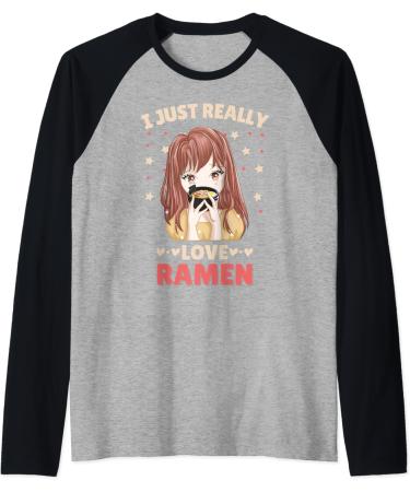 I just really love Ramen Anime Otaku Japanese Noodles Lover Raglan Baseball Tee - Buy Online on GoSupps.com