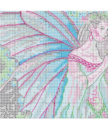 Gold Collection Summer Fairy Cross Stitch Kit | 14x12 inches | 16 Count Grey Aida Fabric - Set of 6 - Buy Online on GoSupps.com