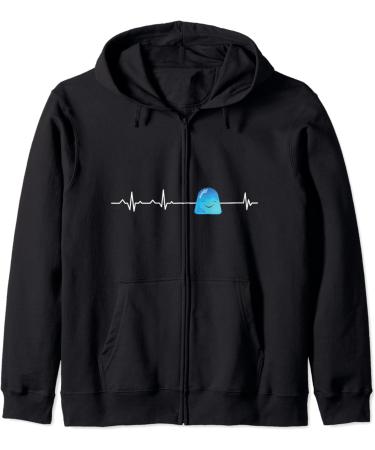 Smiling Jelly Heartbeat Gift Funny Jelly Bean Zip Hoodie