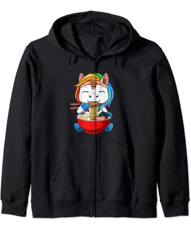 Anime Ramen Unicorn Noodle Soup Zip Hoodie - Buy Online on GoSupps.com