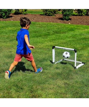 Franklin Sports Kids Mini Soccer Goal Set - Indoor/Backyard Net with Ball and Pump - 22 x 17 - White/Black - Buy Online on GoSupps.com