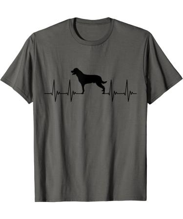 Rottweiler heart ECG dog pulse love cool dog T-Shirt