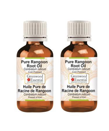 Greenwood Essential Pure Rangoon Root Oil (Combretum indicum) Natural Therapeutic Grade Cold Pressed (Pack of Two) 100ml X 2 (6.76 oz)