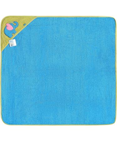 Be Mammy Blue Elephant Hooded Baby Towel - 100% Cotton Oeko-Tex Standard 100 | 100cm x 100cm - Ideal for International Shipping - Buy Online on GoSupps.com